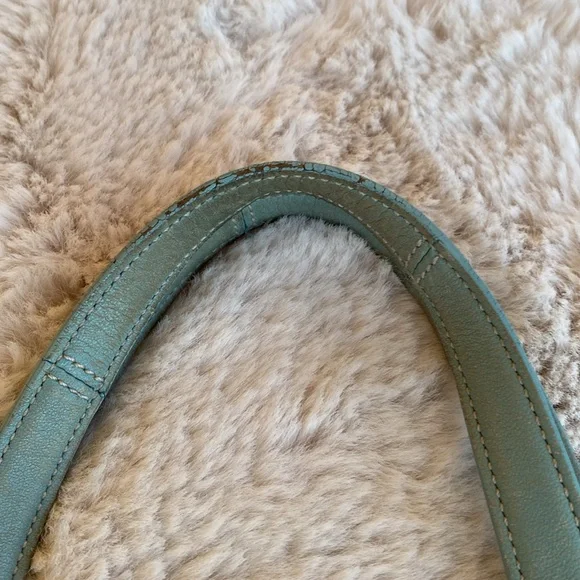 COACH Vintage Soho Slim #4983 Leather Lt. Blue Y2K Shoulder Bag Silver Hardware - Picture 4 of 13